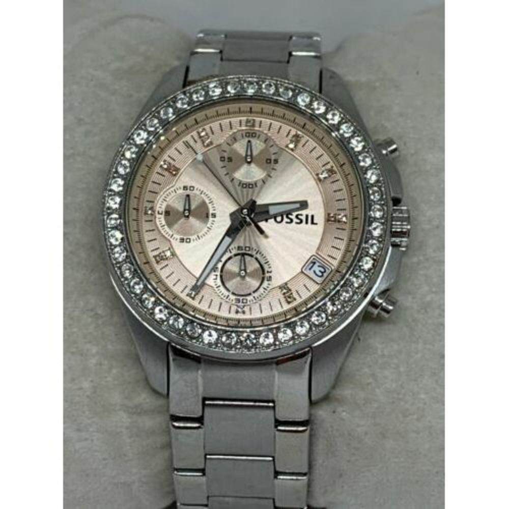 Fossil ES3379 Decker Chronograph Womens Silver Stainless Steel Analog Watch E122